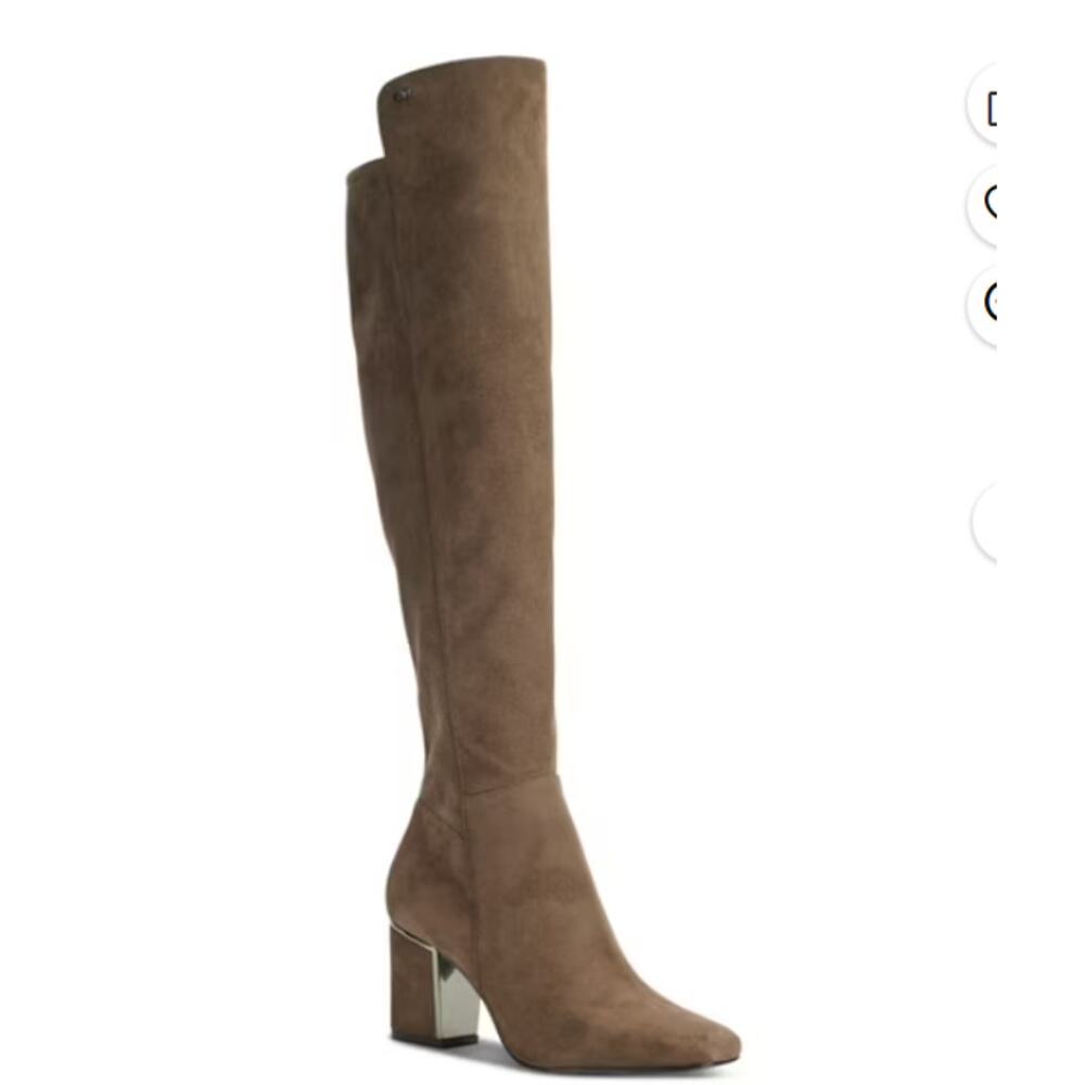 Dkny Women's Cilli Pointed-Toe Over-the-Knee Dress Boots  Size 6.5  Mushroom NWT